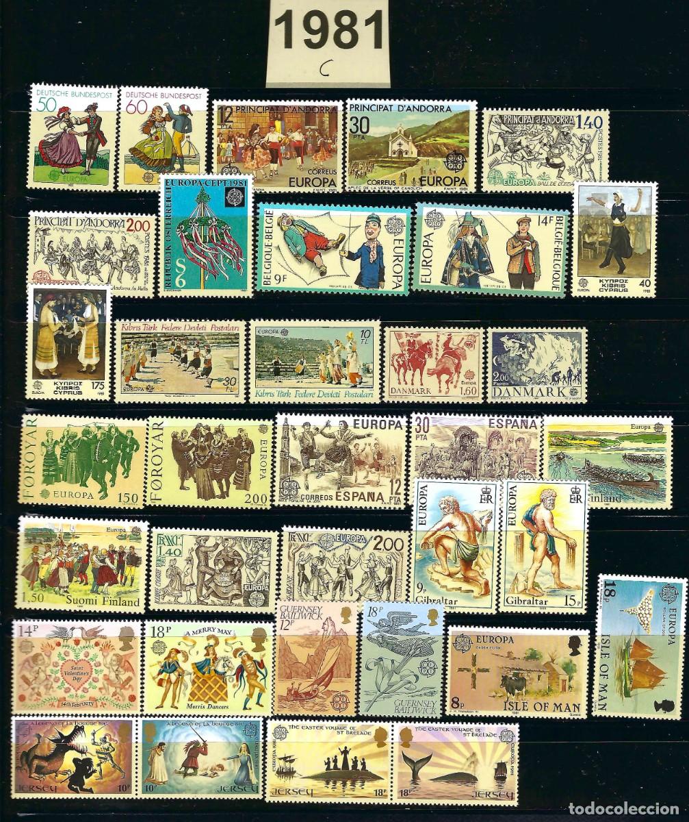 Sellos: EUROPA CEPT 1981 A&Ntilde;O COMPLETO NUEVO**