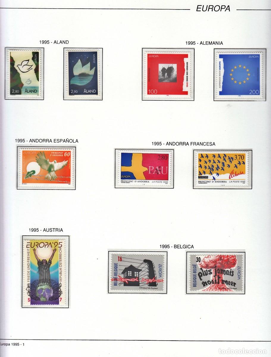 Sellos: EUROPA CEPT 1995 - A&Ntilde;O COMPLETO EN HOJAS FILABO - VER 11 IMAGENES