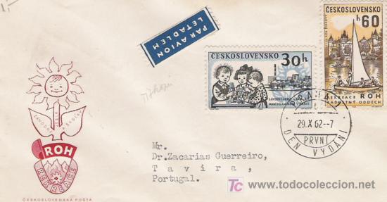 Sellos: BONITO SOBRE DE CHECOSLOVAKIA - Foto 1