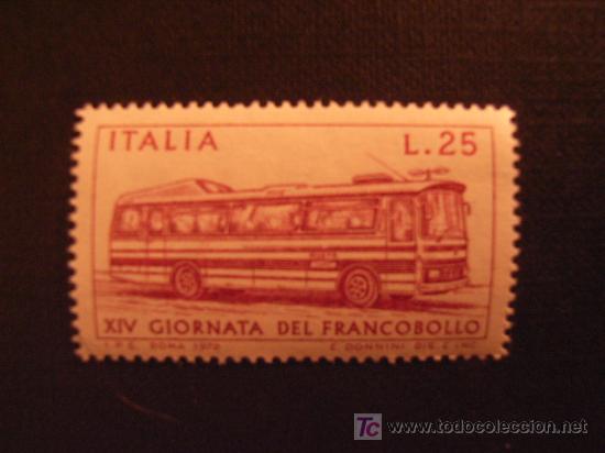 Stamps: ITALIA, N&ordm; YVERT 1117*** A&Ntilde;O 1972. DIA EL SELLO. AUTOCAR POSTAL INTERURBANO