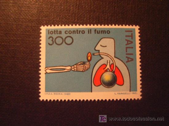 Stamps: ITALIA, N&ordm; YVERT 1521*** A&Ntilde;O 1982. PROBLEMAS DE NUESTRO TIEMPO. LA LUCHA ANTITABACO.