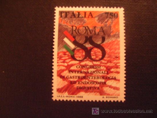 Selos: ITALIA, N&ordm; YVERT 1790*** A&Ntilde;O 1988. CONGRESO INTERNACIONAL DE GASTROENTEROLOGIA Y ENDOSCOPIA DIGEST.