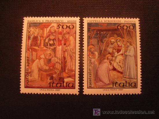 Stamps: ITALIA, N&ordm; YVERT 1758/9*** A&Ntilde;O 1987. NAVIDAD. OBRAS DE GIOTTO