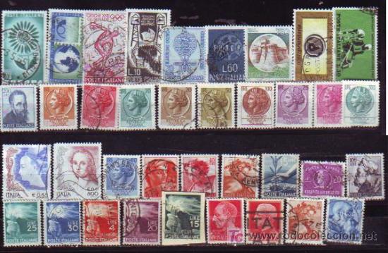 Briefmarken: Italia. 37 sellos usados distintos. Ref. 119