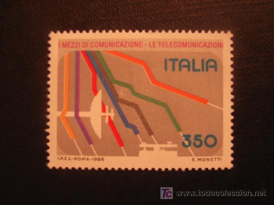 Selos: ITALIA, N&ordm; YVERT 1710*** A&Ntilde;O 1986.  MEDIOS DE COMUNICACION Y TELECOMUNICACIONES
