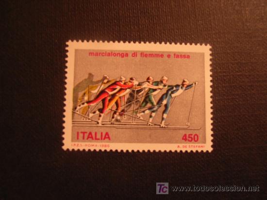 Sellos: ITALIA, N&ordm; YVERT 1691*** A&Ntilde;O 1986.  15 CARRERA DE ESQUI DE FONDO MARCIALONGA