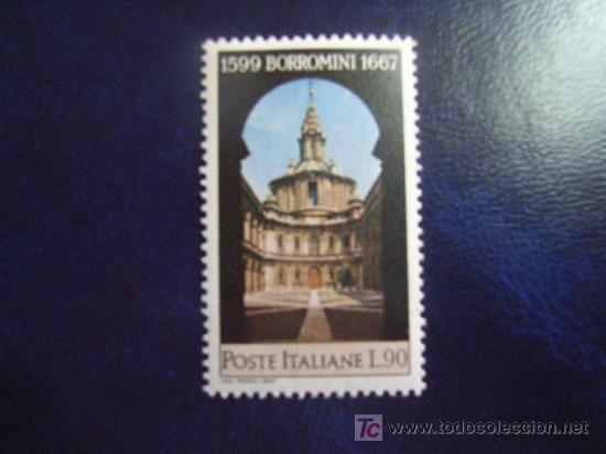Sellos: ITALIA, N&ordm; YVERT 982*** A&Ntilde;O 1967.  300 ANIVERSARIO MUERTE ARQUITECTO F. BORROMINI