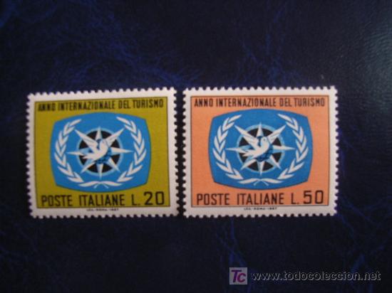 Selos: ITALIA, N&ordm; YVERT 985/6*** A&Ntilde;O 1967.  A&Ntilde;O INTERNACIONAL DEL TURISMO