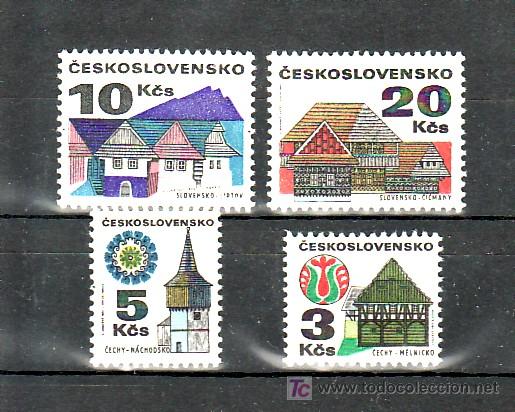Sellos: CHECOSLOVAQUIA 1920/3 CON CHARNELA, EDIFICIOS ANTIGUOS, - Foto 1