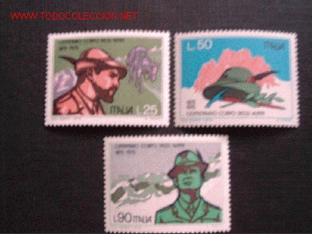 Selos: ITALIA N&ordm; YVERT 1101/3  A&Ntilde;O 1972