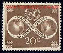 Sellos: ONU 1951 8 ONU 1v - Foto 1