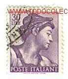 Stamps: Sello Italia 30 liras..Sanna