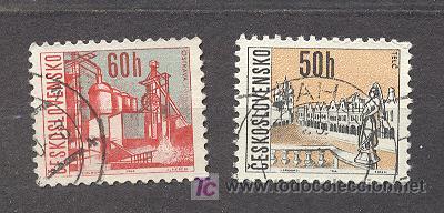 Sellos: CHECOSLOVAKIA, LOTE DE 2 SELLOS - Foto 1