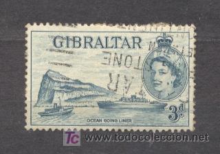 Sellos: GIBRALTAR, 1954, USADO - Foto 1
