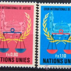 Sellos: ONU NACIONES UNIDAS GINEBRA GENEVE 1979 YVERT: 86-87 .........NU-205