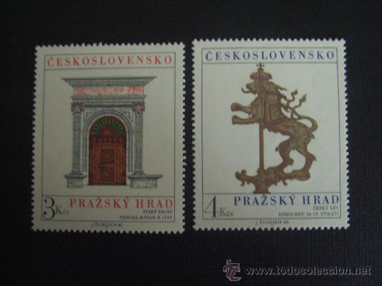 Francobolli: CHECOSLOVAQUIA N&ordm; YVERT 2410/1*** A&Ntilde;O 1980. TESOROS DEL CASTILLO DE PRAGA
