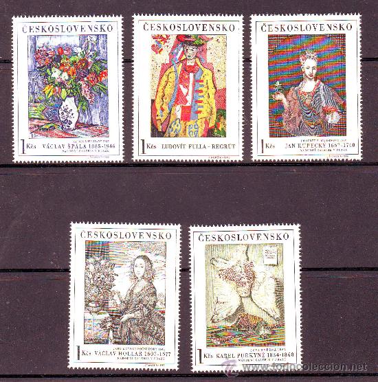Selos: CHECOSLOVAQUIA***A&Ntilde;O 1966.YVERT NR.1530/1534.ARTE.PINTURA.CUADROS.ALTO VALOR CATALOGO:75,00 EUROS