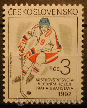 Stamps: CHECOSLOVAQUIA 1992 - HOCKEY SOBRE HIELO   - YVERT N&ordm; 2910