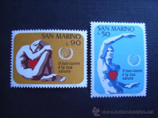 Selos: SAN MARINO N&ordm; YVERT 820/1*** A&Ntilde;O 1972.  A&Ntilde;O DEL CORAZON