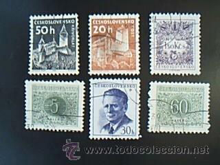 Sellos: Lote 6 sellos de CESKOSLOVENSKO - Foto 1