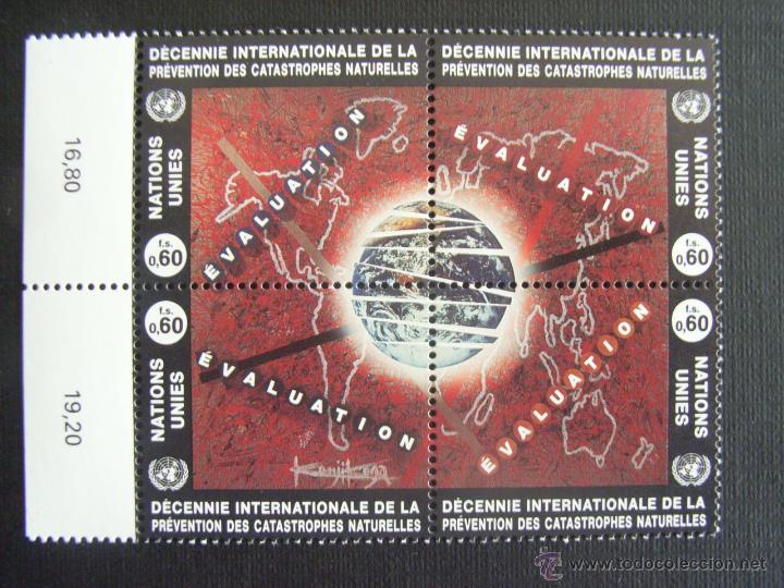 Sellos: NACIONES UNIDAS GINEBRA, N&ordm; YVERT 270/3*** A&Ntilde;O 1994. DECENIO DE LA PREVENCION DE CATASTR. NATURAL