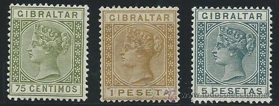Sellos: GIBRALTAR. CONJUNTO DE 3 SELLOS - Foto 1