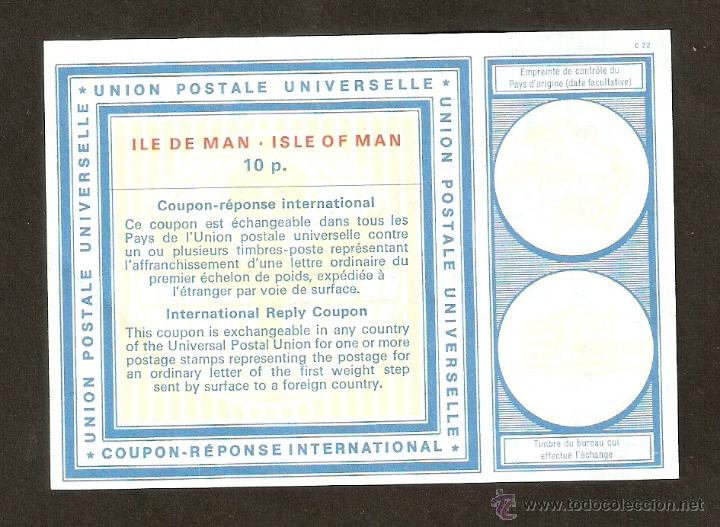 Francobolli: ISLE OF MAN International Reply Coupon.