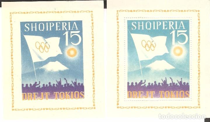 Briefmarken: ALBANIA,1964,LOTE DOS HOJITAS CAT.YT BF 6K Y 6 F