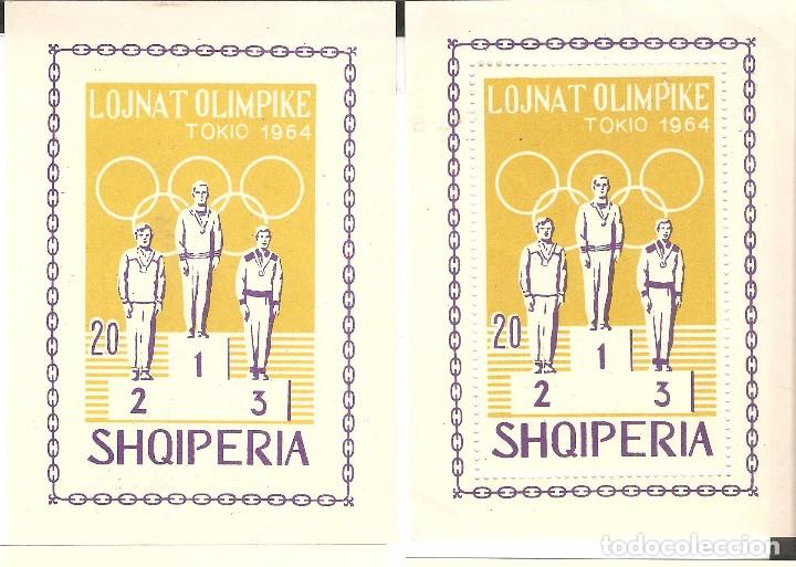Briefmarken: ALBANIA,1964,LOTE DOS HOJITAS CAT.YT BF 6M Y 6B