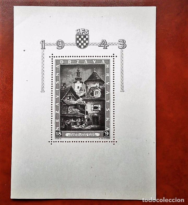 Francobolli: Croacia. HB 5 Cuadro de Vladimir Kirim de la Iglesia y claustri cisterciense de la iglesia de Santa