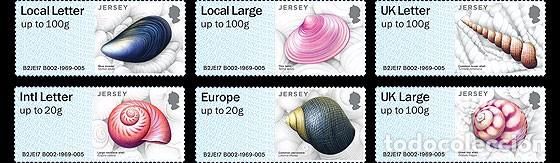 Sellos: Jersey 2017 - Post & Go - Shells stamp set mnh - Foto 1