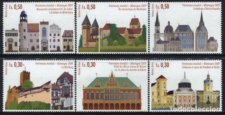 Sellos: NACIONES UNIDAS (SEDE GINEBRA) - PATRIMONIO MUNDIAL / ALEMANIA DE CARNET (2009) **