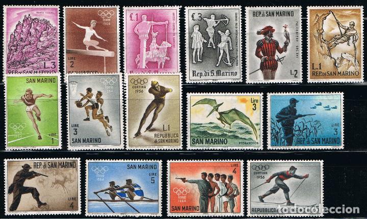 Sellos: SAN MARINO - LOTE DE 15 SELLOS - VARIOS (NUEVO) LOTE 1