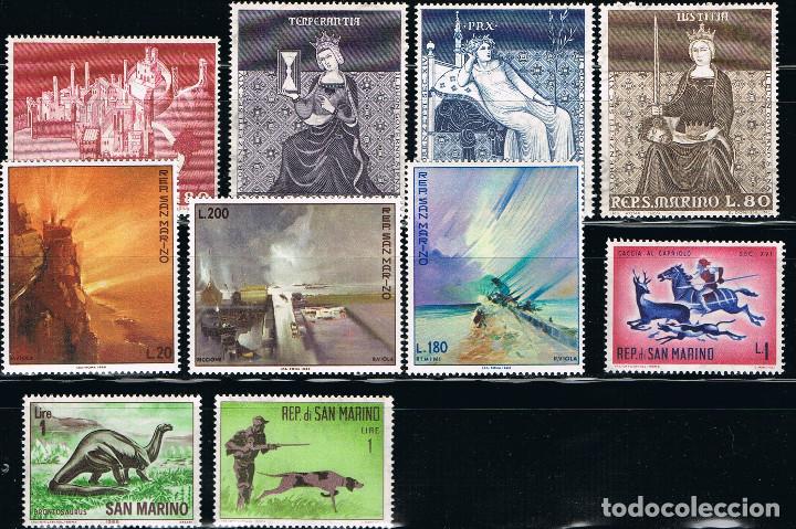 Sellos: SAN MARINO - LOTE DE 10 SELLOS - VARIOS (NUEVO) LOTE 4