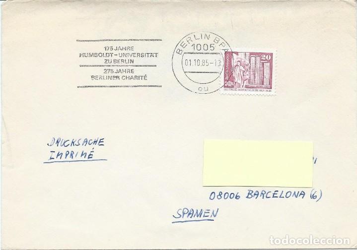 Stamps: 1985. ALEMANIA DEL ESTE/DDR. RODILLO/SLOGAN. 175 ANIV. UNIVERSIDAD BERLIN-HUMBOLDT. UNIVERSITIES.