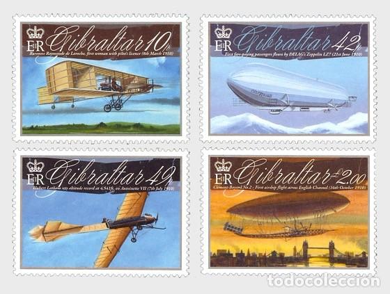 Sellos: Gibraltar 2010 - Aviation Centenaries - Set mnh - Foto 1