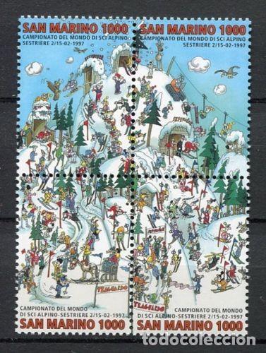 Sellos: SAN MARINO 1997 - CAMPEONATO DEL MUNDO DE SKI ALPINO EN SESTRIERE - YVERT 1491-1494**