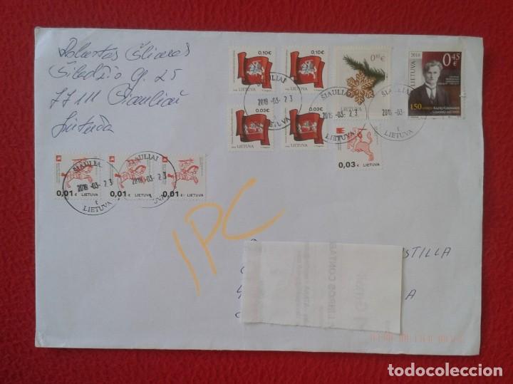 Francobolli: SOBRE CARTA CIRCULADO ENTRE LITUANIA Y ESPA&Ntilde;A 2019 CON SELLOS WITH STAMPS LIETUVA TO SPAIN VER FOTOS