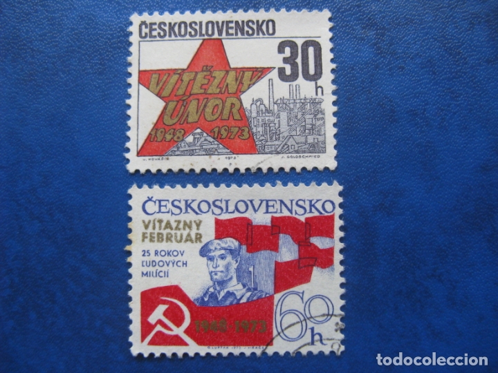 Selos: checoslovaquia, 1973 aniv. de la revolucion, Yvert 1969/70