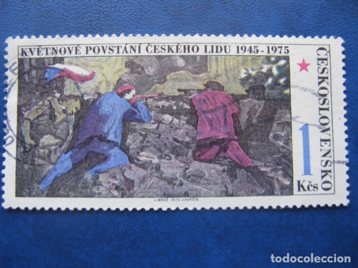 Timbres: checoslovaquia, 1975 liberacion por el ejercito sovietico, Yvert 2100