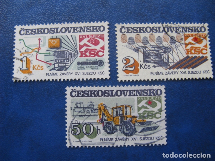 Selos: checoslovaquia, 1985 seriecompleta,usada