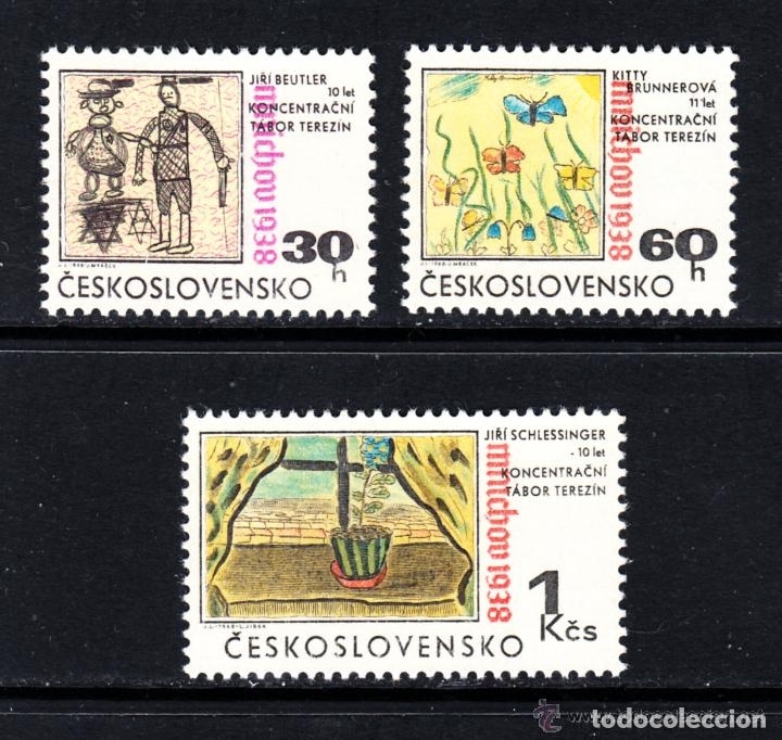 Briefmarken: Checoslovaquia 1968 Ivert 1664/66 *** 30&ordm; Aniversario de los Acuerdos de Munich - Dibujos Infantiles
