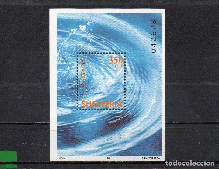 Selos: ALBANIA 2001, YVERT HB-101, SC