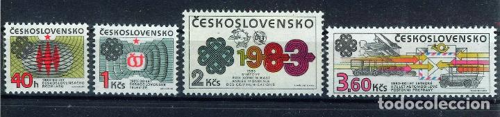 Timbres: Checoslovaquia 1983 Ivert 2525/28 *** A&ntilde;o Internacional de las Comunicaciones (I)
