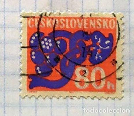 Selos: CHECOSLOVAQUIA CESKOSLOVENSKO FLORAL ABASTRACTO 01