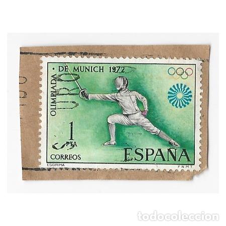 Sellos: SELLO ESPA&Ntilde;A OLIMPIADA DE MUNICH 1972 ESGRIMA 1 PESETA
