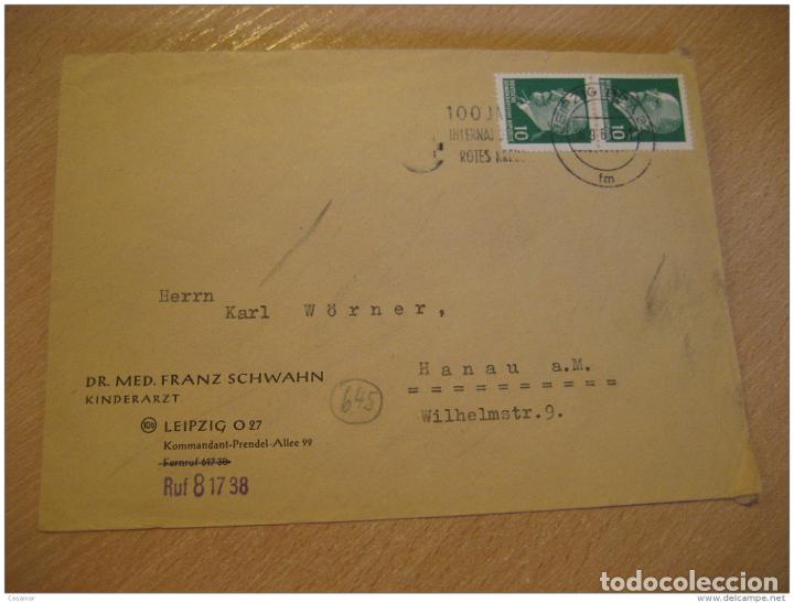 Centenary Rotes Kreuz Leipzig 1963 Cancel Cover Buy Other Stamps Of Europe At Todocoleccion