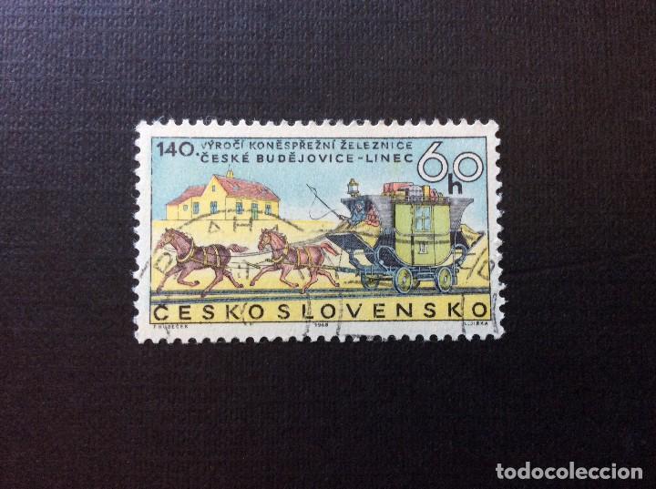 Selos: CHECOSLOVAQUIA N&ordm; YVERT 1654* A&Ntilde;O 1968. 140 ANIV. DILIGENCIA CESKE BUDEJOVICE-LINZ SELLO USADO