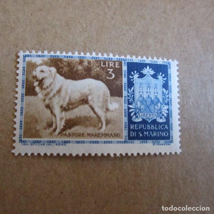 Selos: SAN MARINO 1956, YVERT N&ordm; 414**, PERROS DE CAZA PASTORE MAREMMANO