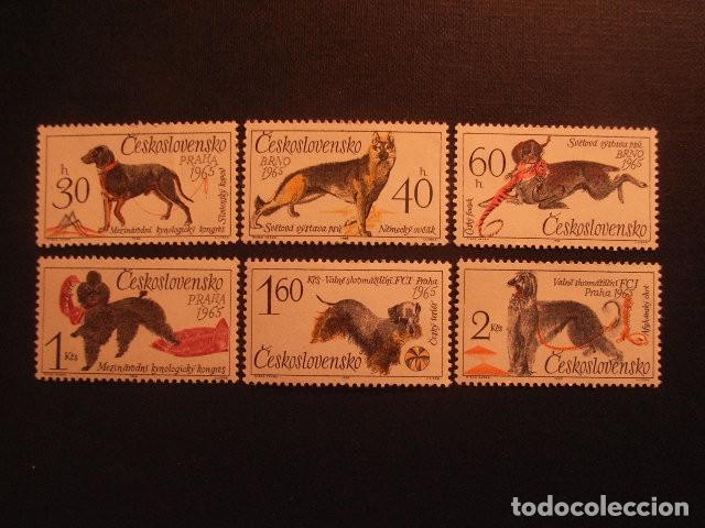 Selos: CHECOSLOVAQUIA N&ordm; YVERT 1408/3*** A&Ntilde;O 1965. EXPOSICIONES CANINAS